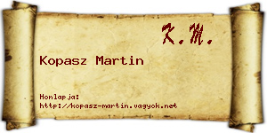 Kopasz Martin névjegykártya